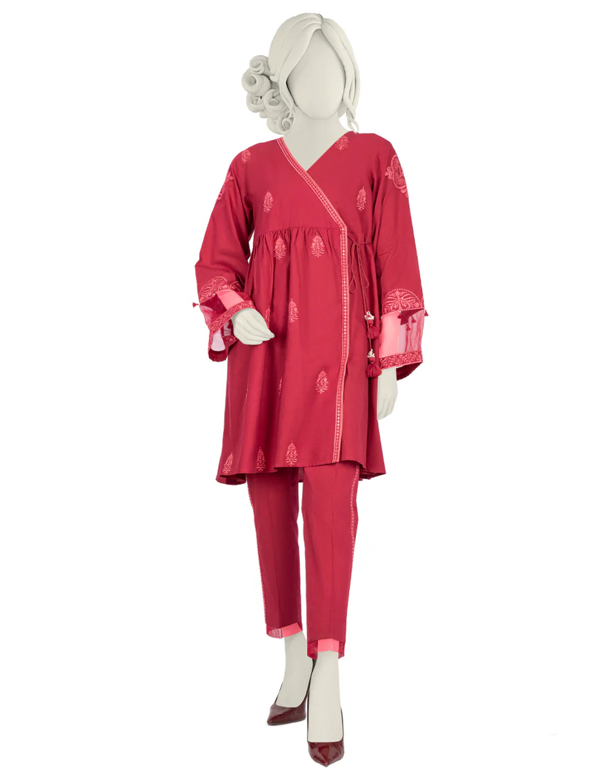 RED LAWN 2PC STITCHED | JLAWN-S-JST-US-22-1625/S RIDING HOOD