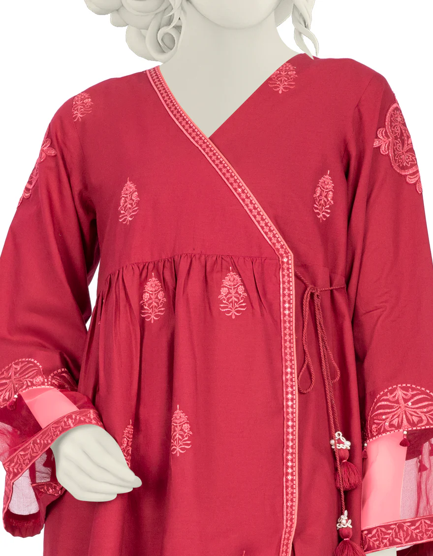 RED LAWN 2PC STITCHED | JLAWN-S-JST-US-22-1625/S RIDING HOOD - Image 2