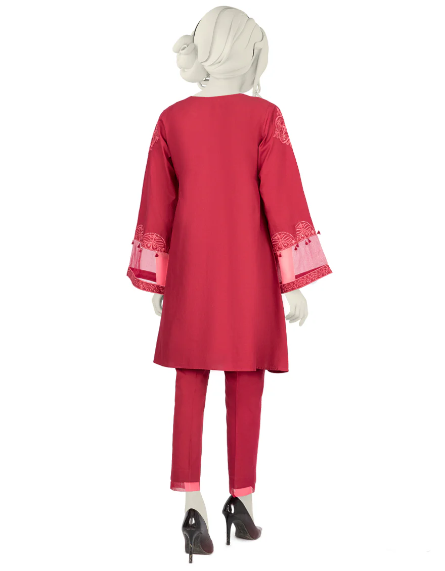 RED LAWN 2PC STITCHED | JLAWN-S-JST-US-22-1625/S RIDING HOOD - Image 3
