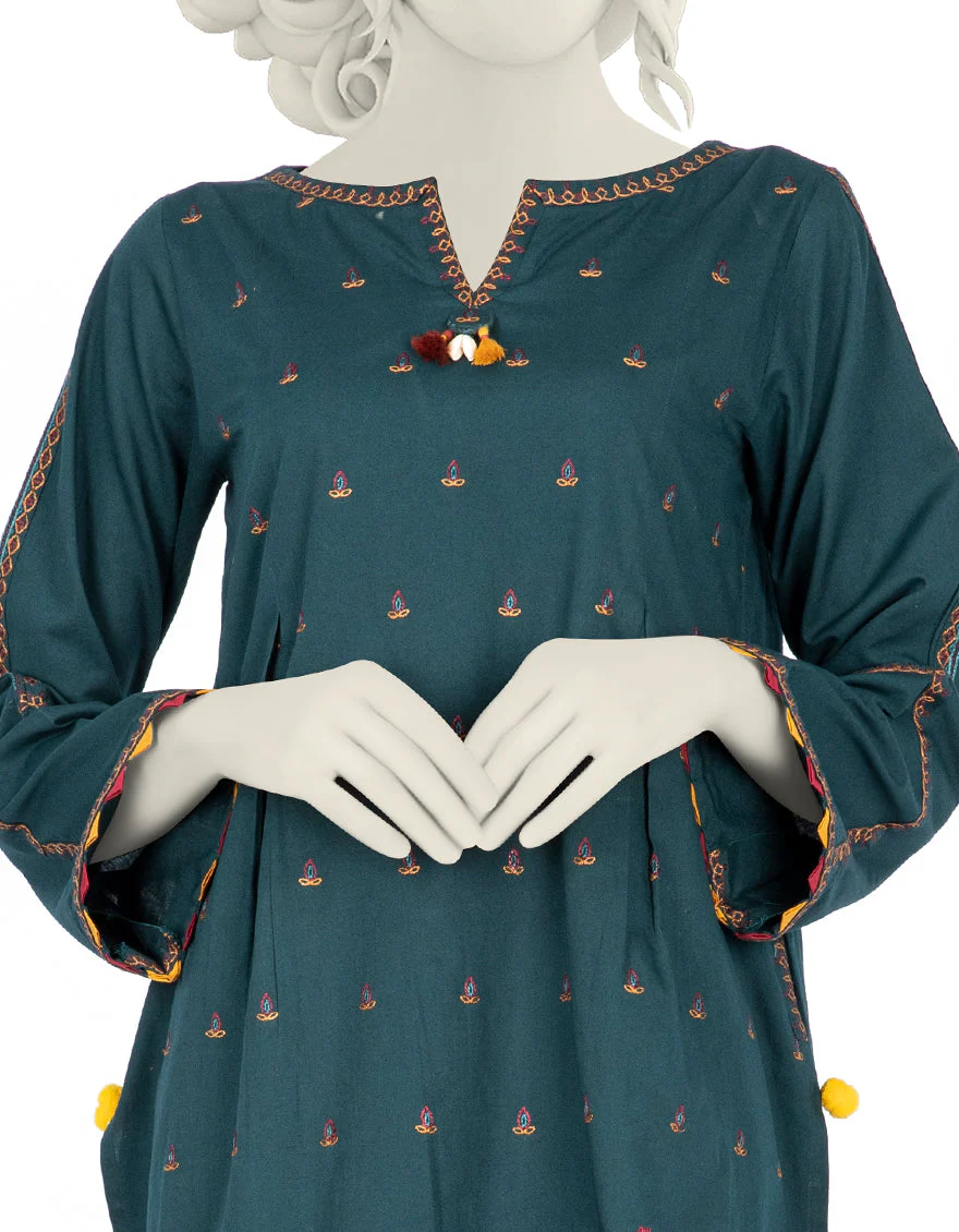 DEEP GREEN LAWN 2PC STITCHED | JLAWN-S-JST-US-22-1627/S SURREAL - Image 3