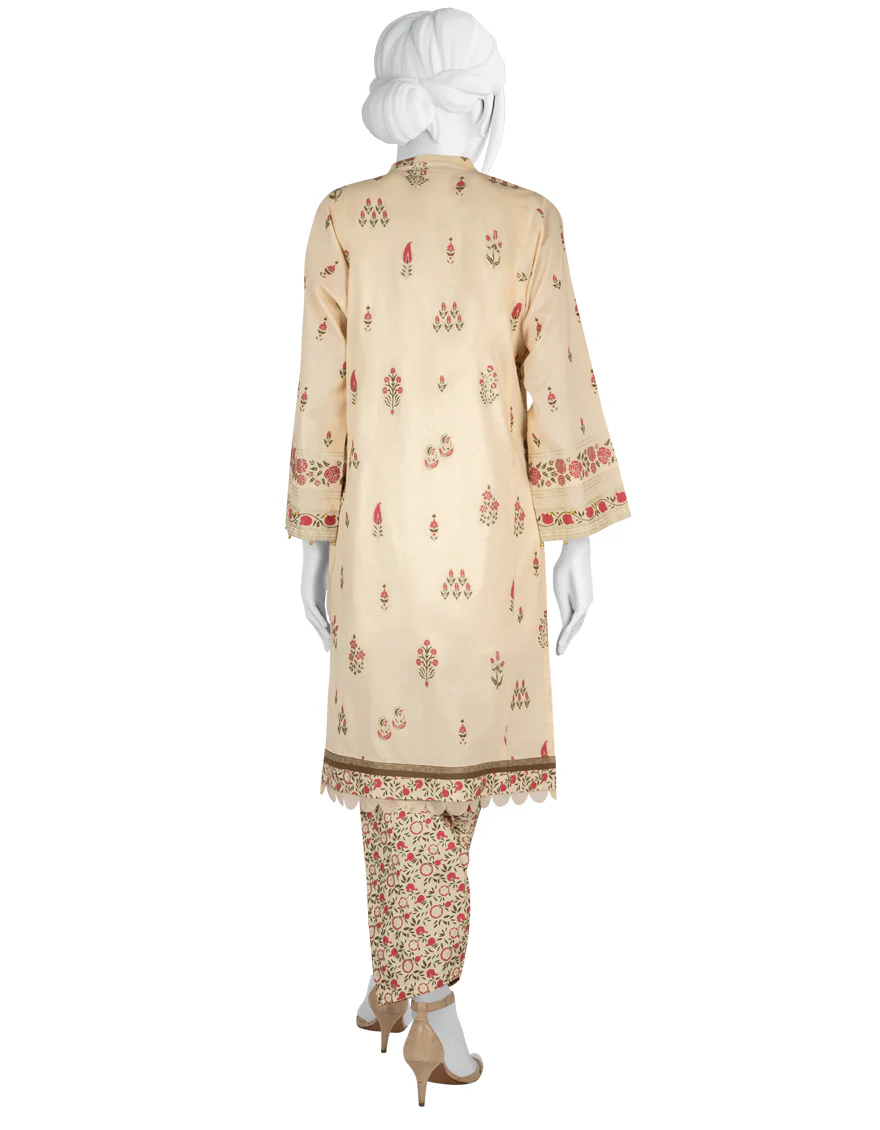 OLIVE-OFF WHITE LAWN 2PC UNSTITCHED | JLAWN-S-JST-US-22-1642 AITA - Image 2