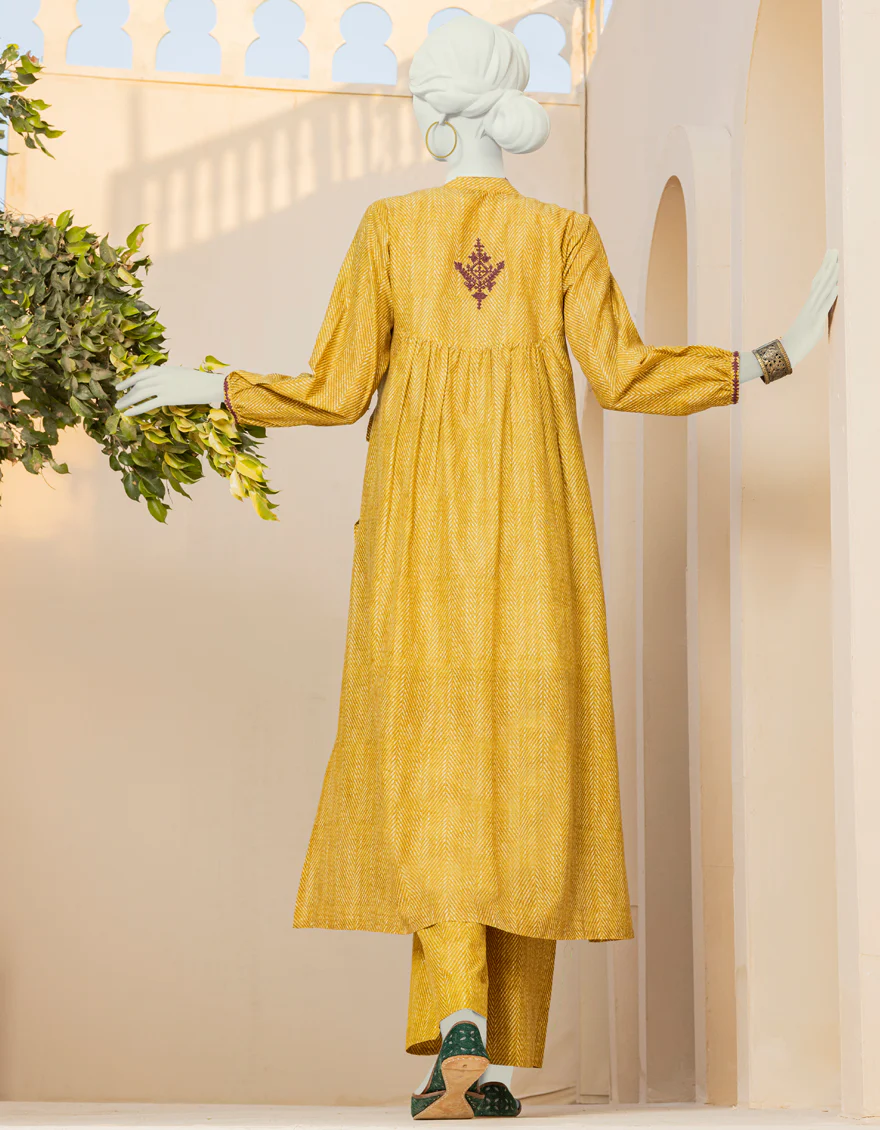 YELLOW LAWN 2PC STITCHED | JLAWN-S-JST-US-23-1601/S SUNKISSED - Image 2