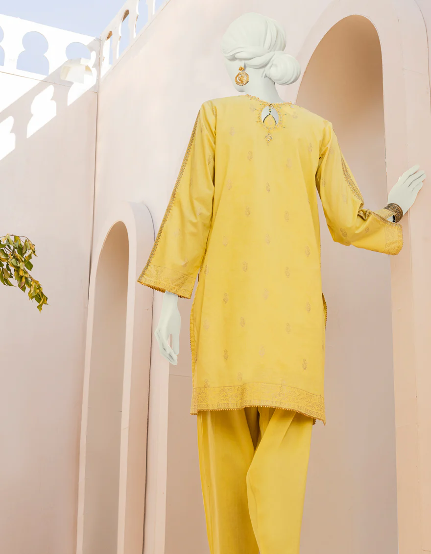 YELLOW LAWN 2PC STITCHED | JLAWN-S-JST-US-23-1604/S MEHRU - Image 2