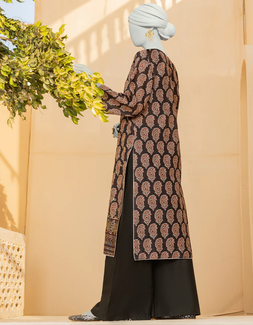 BLACK LAWN 2PC STITCHED | JLAWN-S-JST-US-23-1609/S PHULAKAARI - Image 2