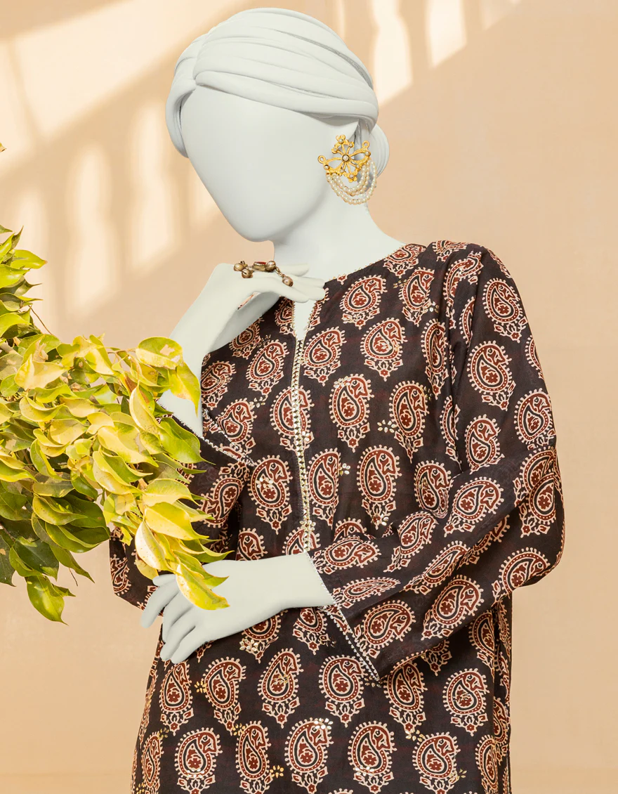 BLACK LAWN 2PC STITCHED | JLAWN-S-JST-US-23-1609/S PHULAKAARI - Image 3