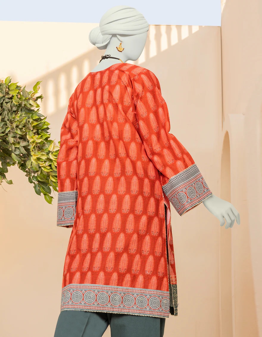 RED LAWN 2PC STITCHED | JLAWN-S-JST-US-23-1610/S AJRAK ART - Image 2