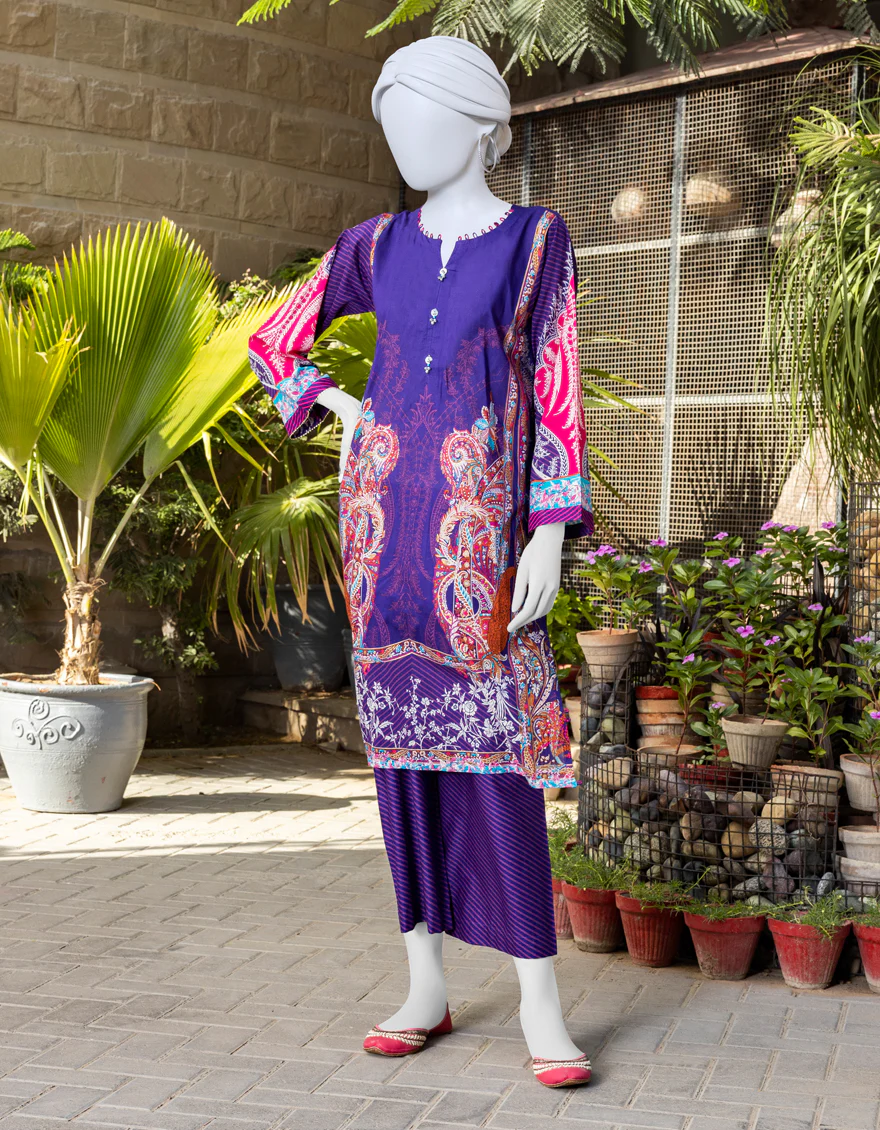 PURPLE LAWN 2PC STITCHED | JLAWN-S-JST-US-23-1653/S GILARO - Image 3