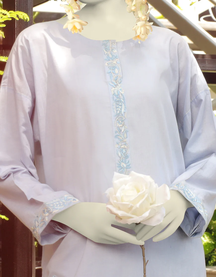 BLUE LAWN 2PC STITCHED | JLAWN-S-JST-US-23-1678/S FLORAL-2 - Image 2