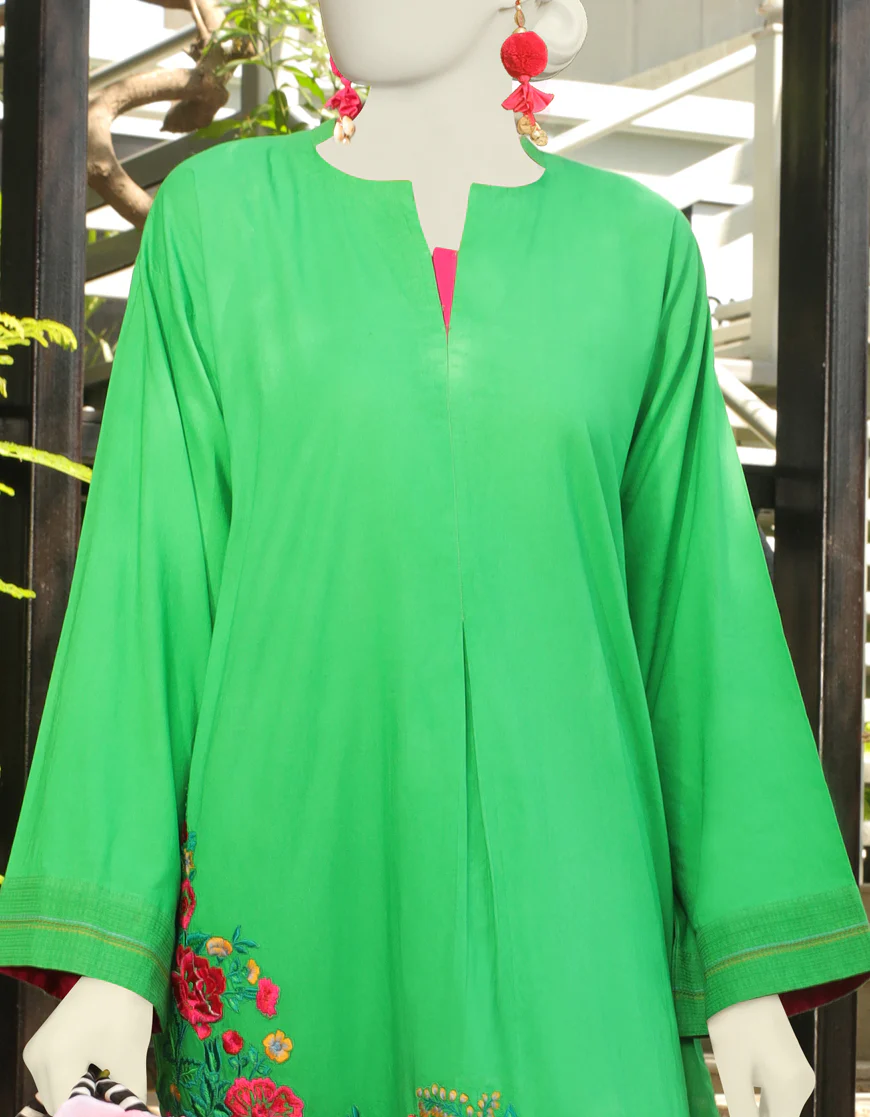 GREEN LAWN 2PC STITCHED | JLAWN-S-JST-US-23-1679/S FLORAL-3 - Image 2