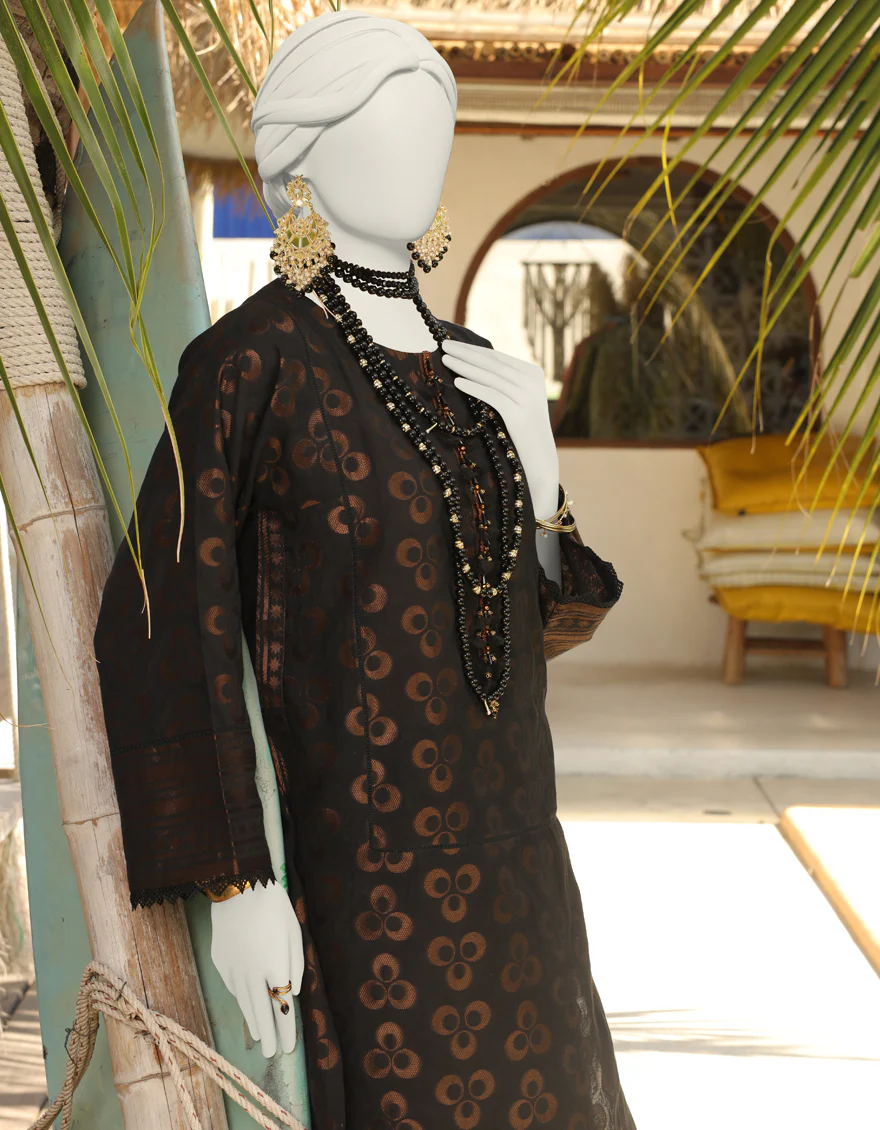 BLACK JACQUARD 1PC UNSTITCHED | JLAWN-S-JSU-24-913 UFAQ-5 - Image 2