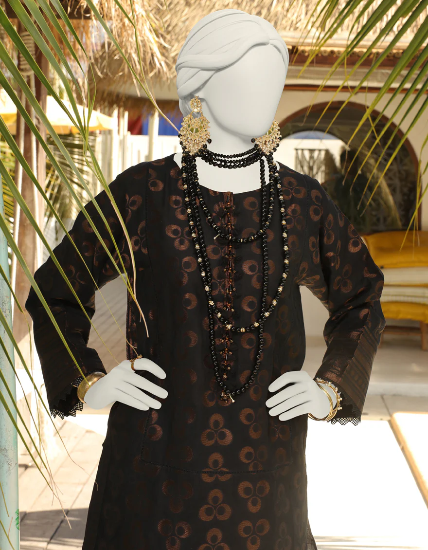 BLACK JACQUARD 1PC UNSTITCHED | JLAWN-S-JSU-24-913 UFAQ-5 - Image 3