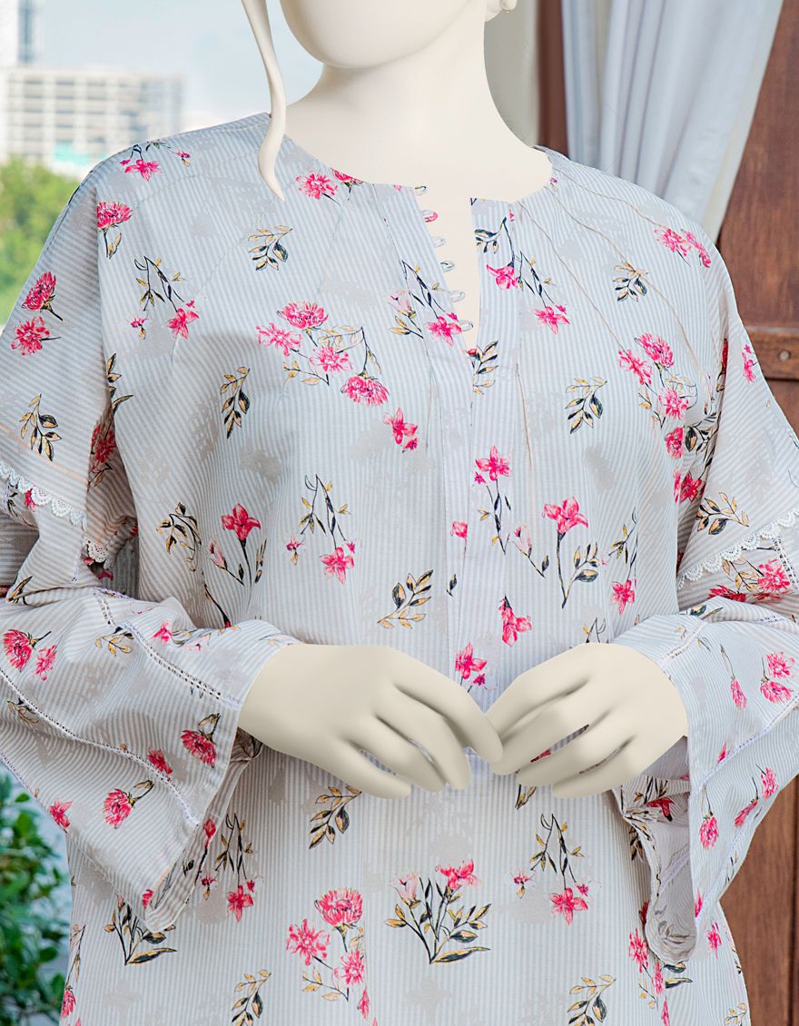 CREAM-BEIGE LAWN 1PC UNSTITCHED | JLAWN-S-JSU-US-22-902 BORAGE - Image 4