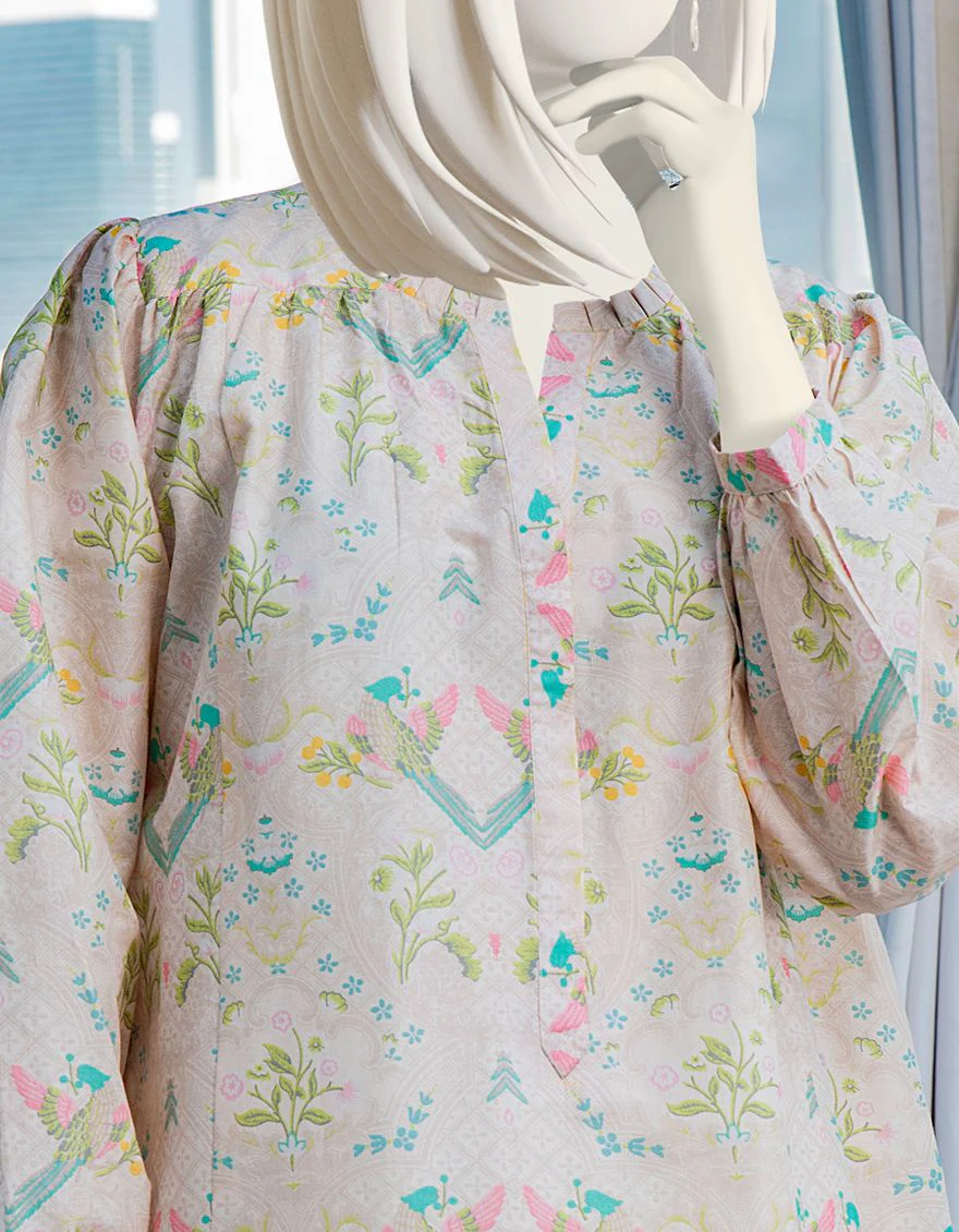 BEIGE-ECRU LAWN 1PC UNSTITCHED | JLAWN-S-JSU-US-22-904 CLARKIA - Image 3