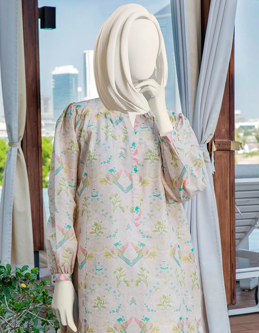 BEIGE-ECRU LAWN 1PC UNSTITCHED | JLAWN-S-JSU-US-22-904 CLARKIA - Image 4