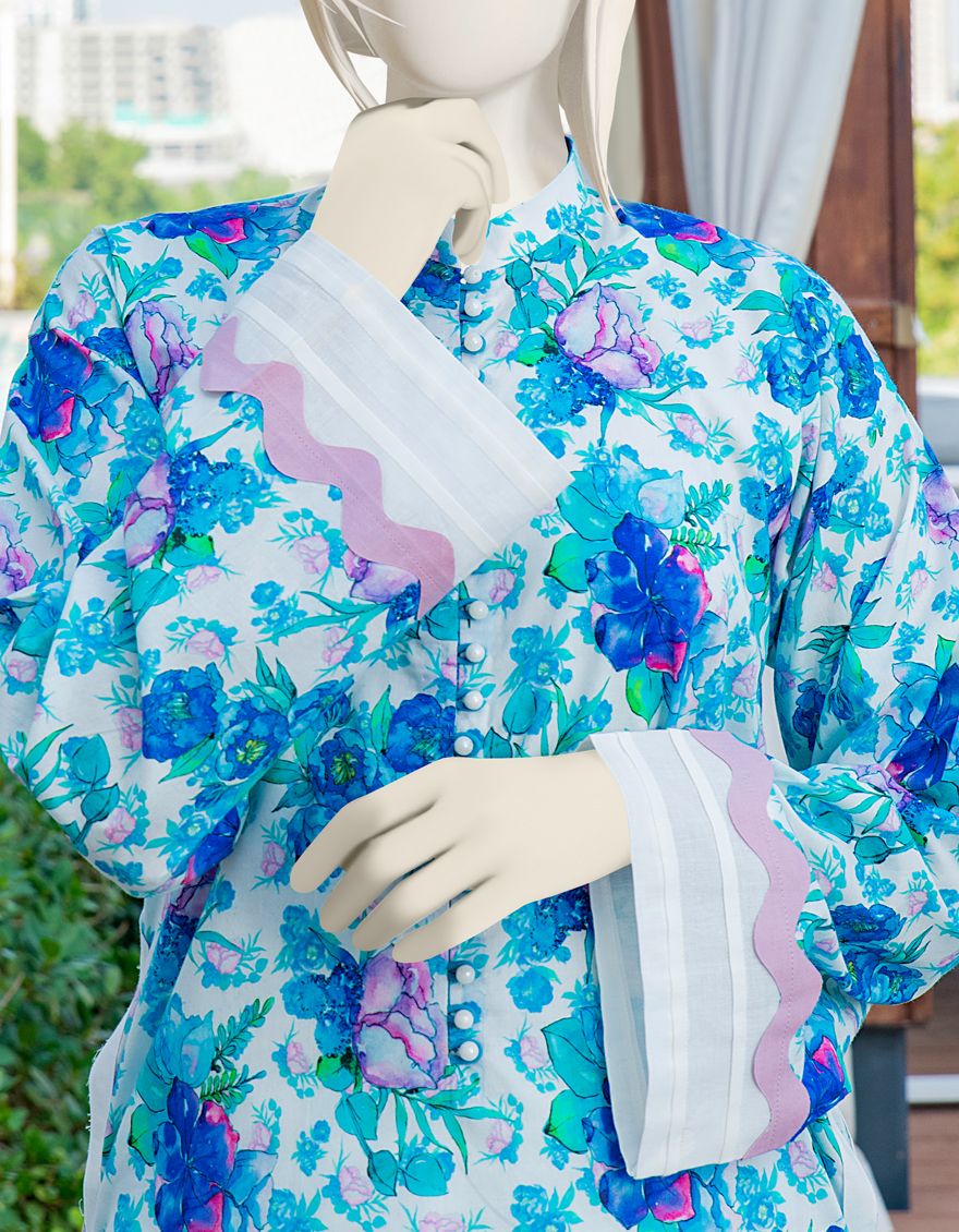 BLUE-WHITE LAWN 1PC UNSTITCHED | JLAWN-S-JSU-US-22-908 ALPINE SNOW - Image 3
