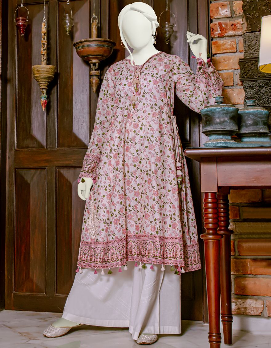 PINK GREEN LAWN 1PC UNSTITCHED | JLAWN-S-JSU-US-22-911 ABUTILON - Image 4
