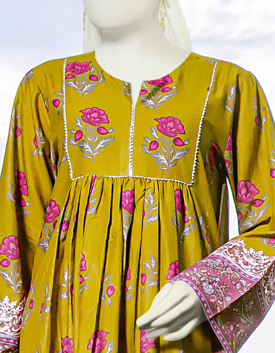 MAROON-GREEN LAWN 1PC UNSTITCHED | JLAWN-S-JSU-US-22-914 BALOTA - Image 4