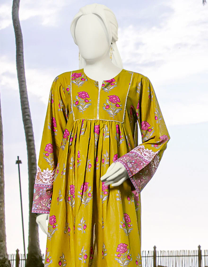 MAROON-GREEN LAWN 1PC UNSTITCHED | JLAWN-S-JSU-US-22-914 BALOTA - Image 5