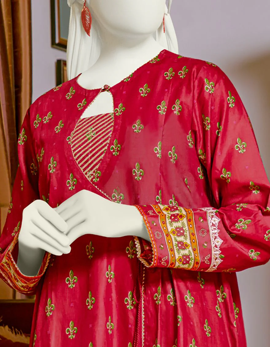 RED LAWN 1PC UNSTITCHED | JLAWN-S-JSU-US-22-915 DAISY - Image 3
