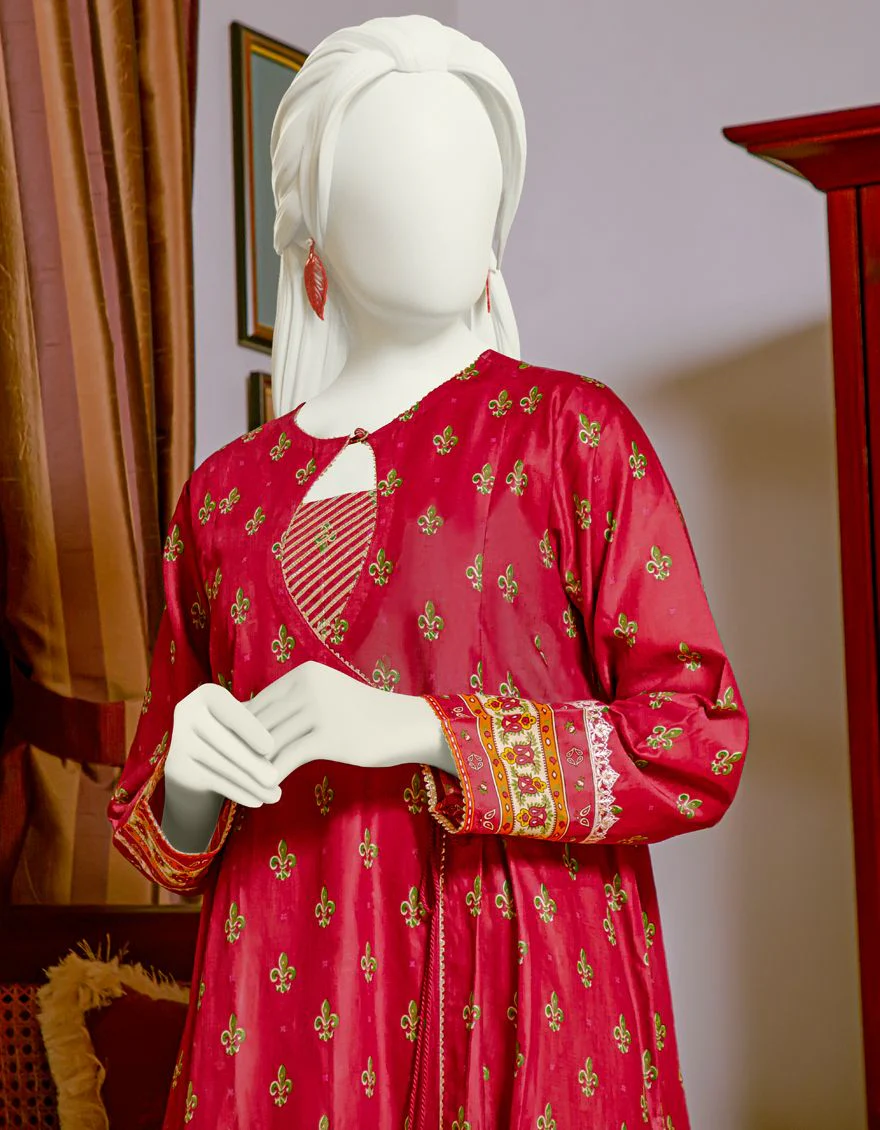 RED LAWN 1PC UNSTITCHED | JLAWN-S-JSU-US-22-915 DAISY - Image 4