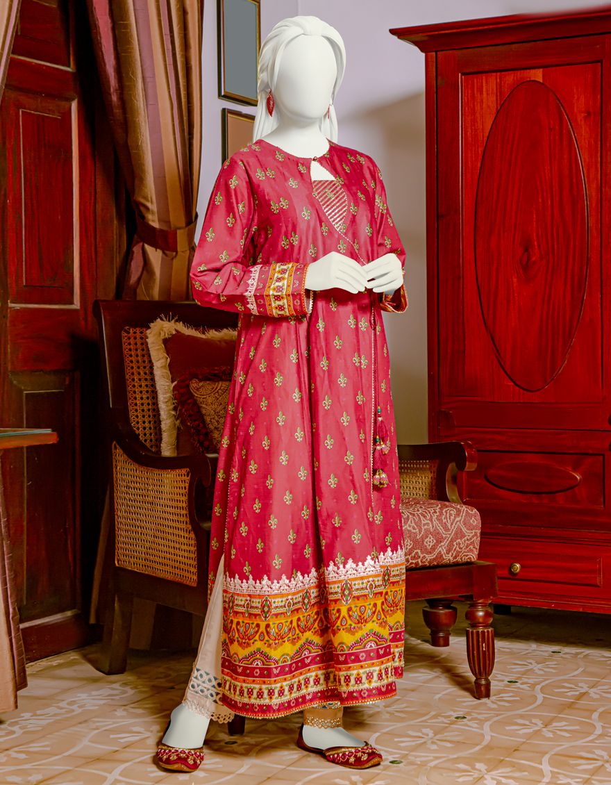 RED LAWN 1PC UNSTITCHED | JLAWN-S-JSU-US-22-915 DAISY - Image 5