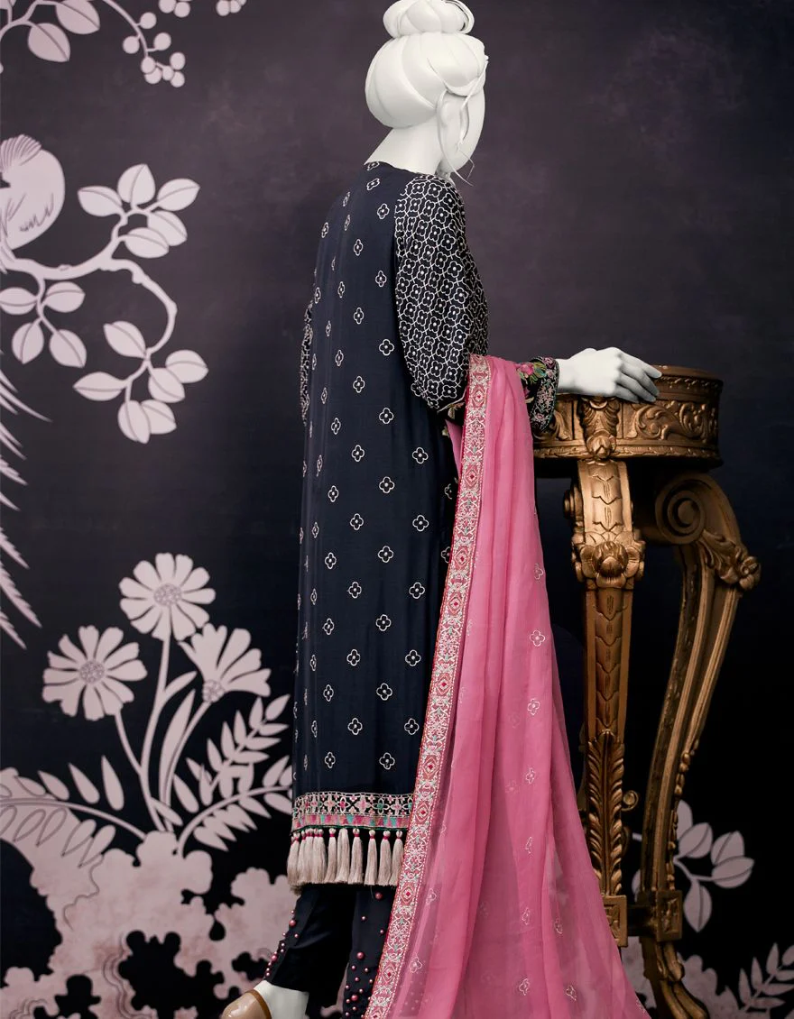 DARK GREEN 3PC UNSTITCHED | JLAWN-S-US-18-222 ALLAWN - Image 4