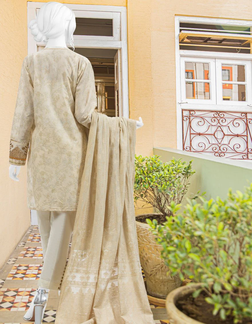BEIGE LAWN 3PC UNSTITCHED | JLAWN-S-US-20-251 KASHGAR - Image 3