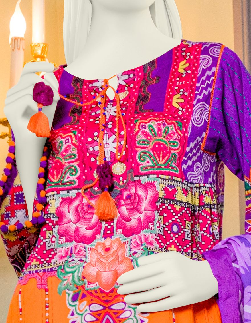 PURPLE LAWN 3PC UNSTITCHED | JLAWN-S-US-21-182 GULISTAN - Image 2