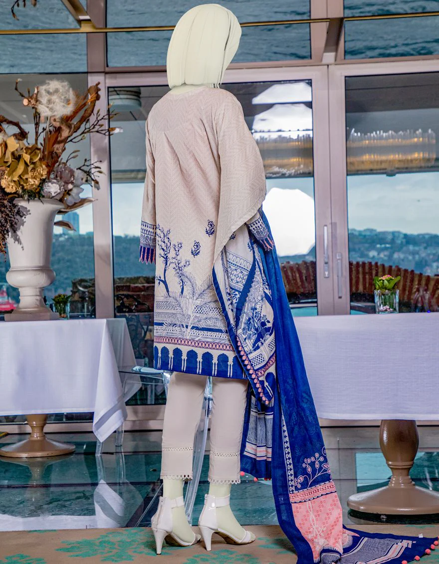 OFF WHITE LAWN 3PC UNSTITCHED | JLAWN-S-US-21-183 MAHROSH - Image 3