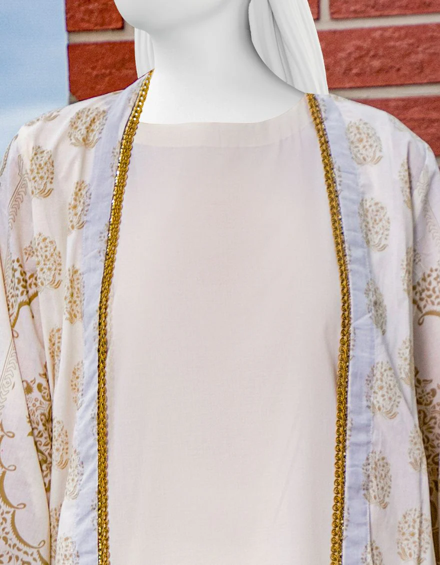 OFF WHITE LAWN 3PC UNSTITCHED | JLAWN-S-US-21-184 NOORI - Image 2