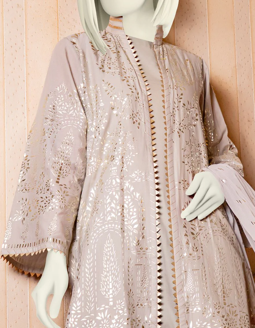 GREY LAWN 3PC UNSTITCHED | JLAWN-S-US-21-190 BAGH-E -BAHAR - Image 3