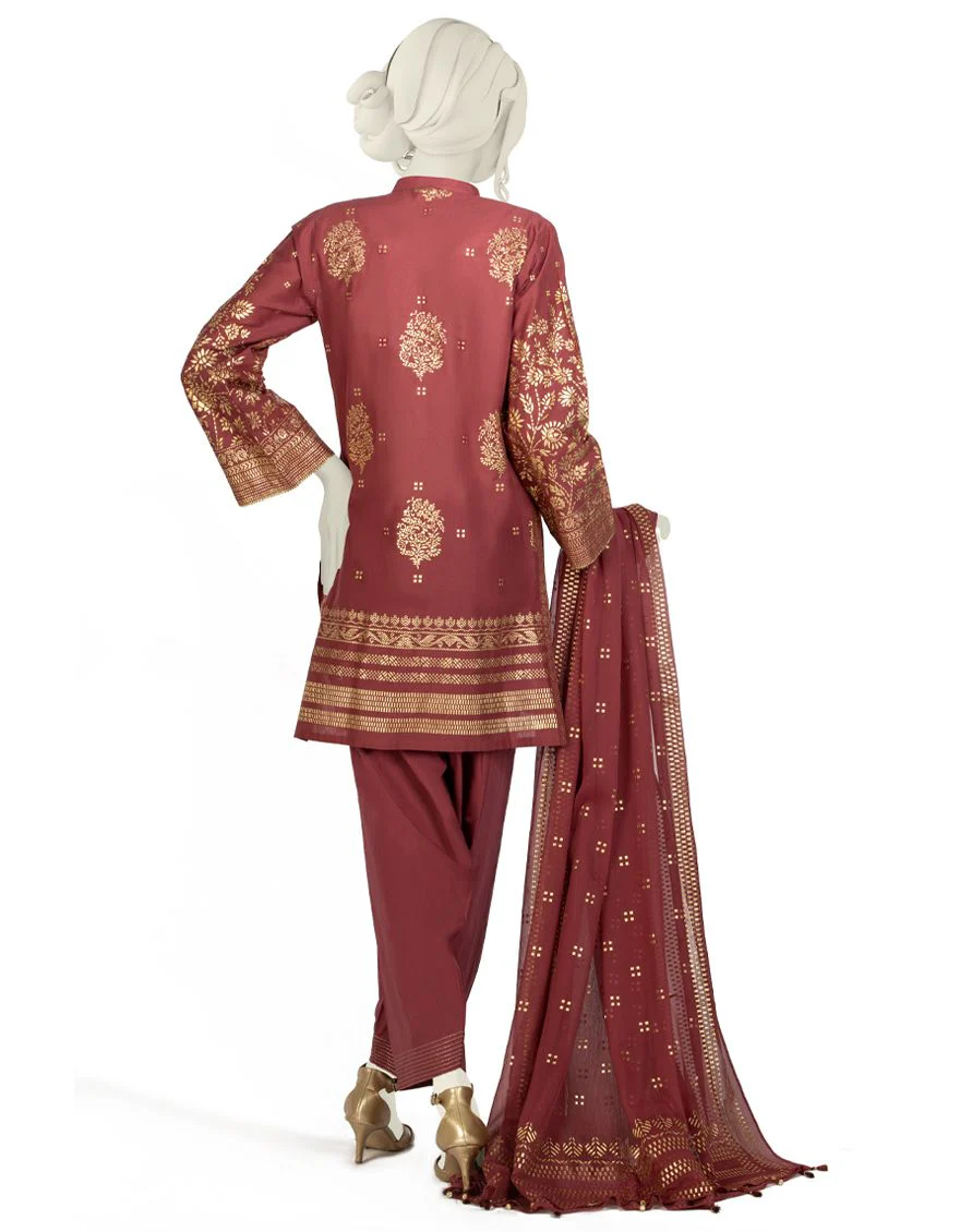 RED LAWN 3PC UNSTITCHED | JLAWN-S-US-21-192 GIZEM - Image 3
