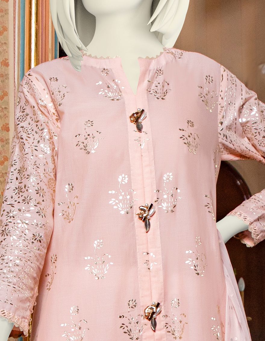 PINK LAWN 3PC UNSTITCHED | JLAWN-S-US-21-193 DAMLA - Image 3