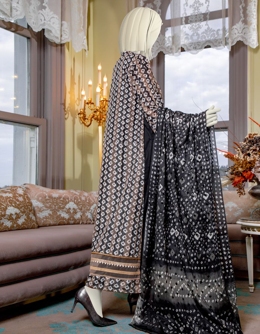 BLACK LAWN 3PC UNSTITCHED | JLAWN-S-US-21-194 KWAME - Image 3