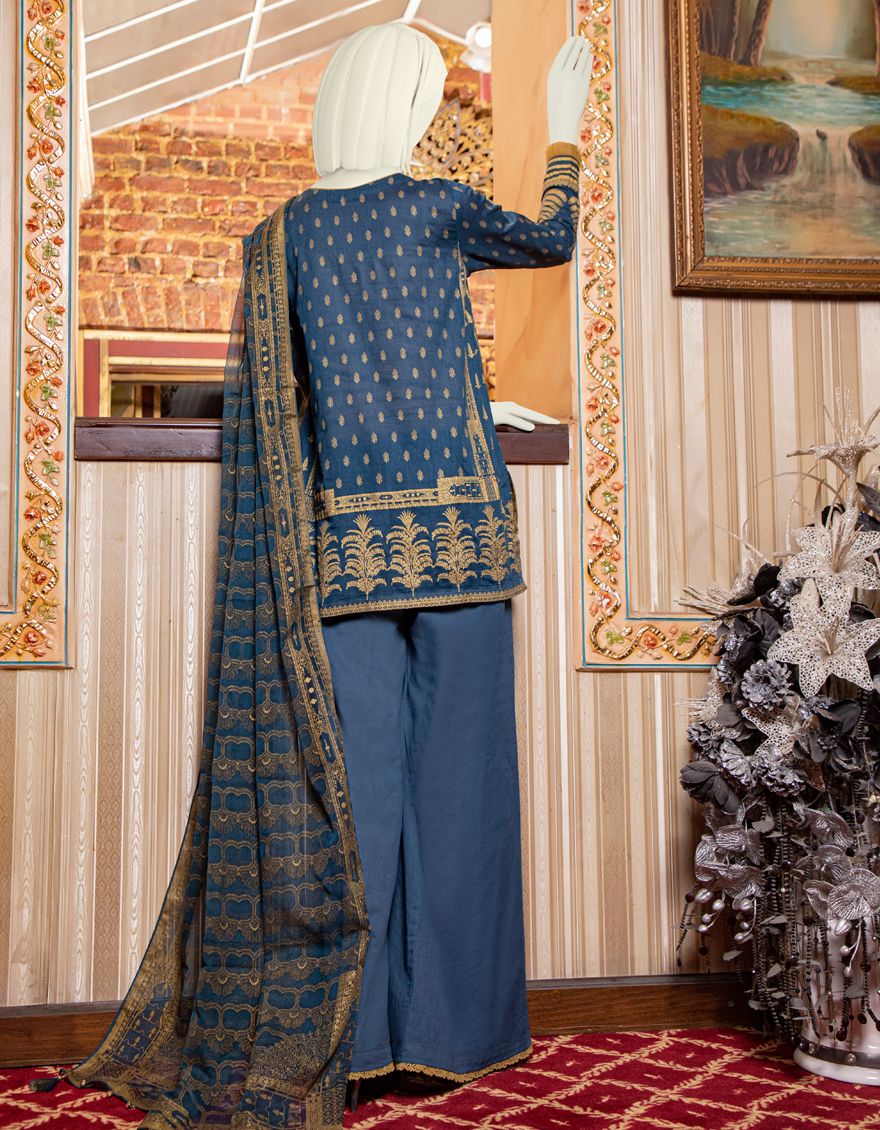 BLUE LAWN 3PC UNSTITCHED | JLAWN-S-US-21-202 INAARA - Image 3