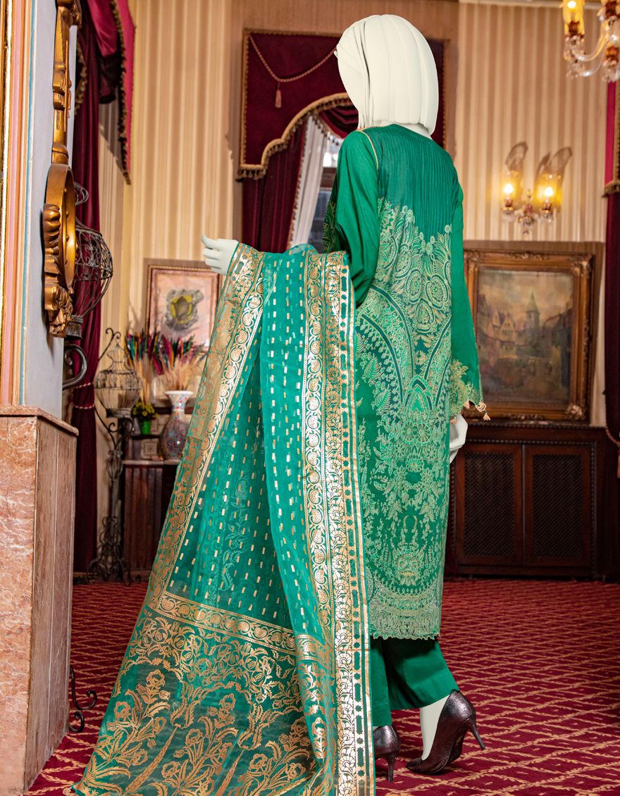 GOLDEN-GREEN LAWN 3PC UNSTITCHED | JLAWN-S-US-21-227 SOZ - Image 3
