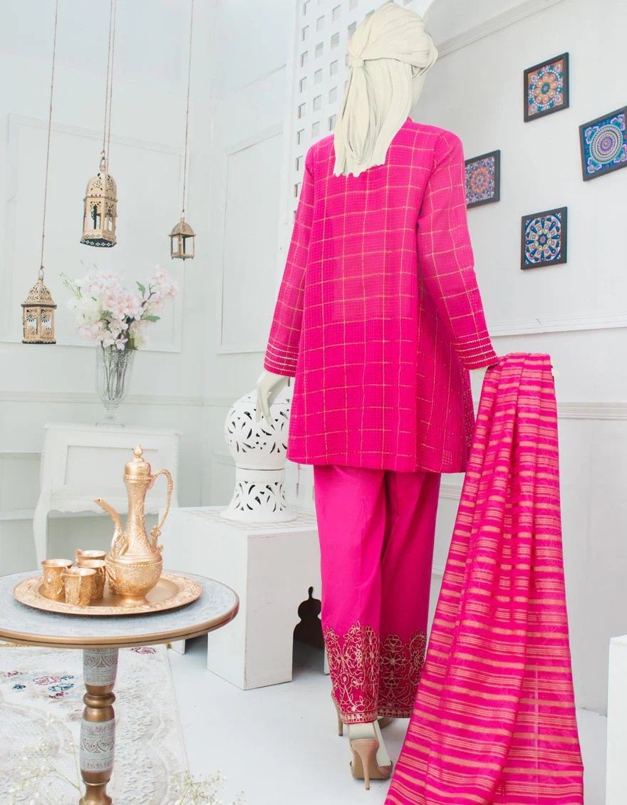 PINK LAWN 3PC UNSTITCHED | JLAWN-S-US-21-233 TURA - Image 3