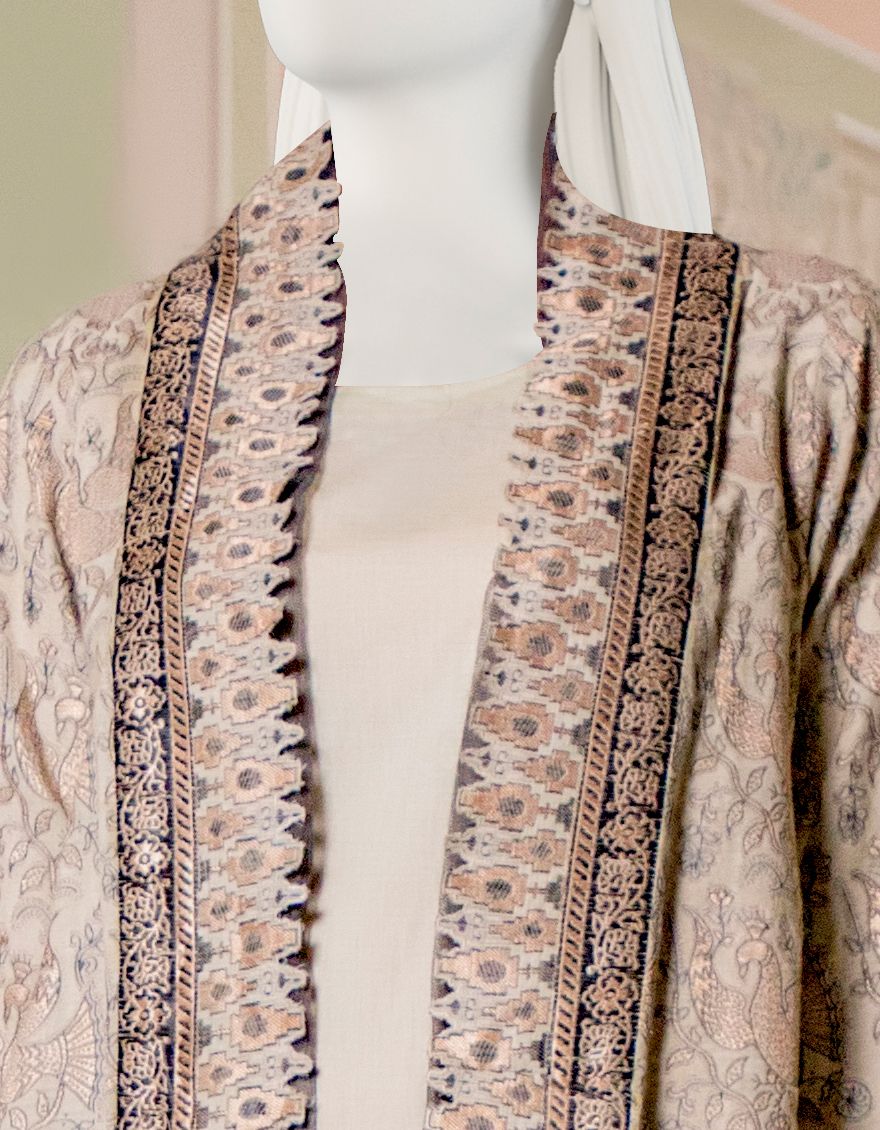 BEIGE LAWN 3PC UNSTITCHED | JLAWN-S-US-21-237 SUMBUL - Image 2