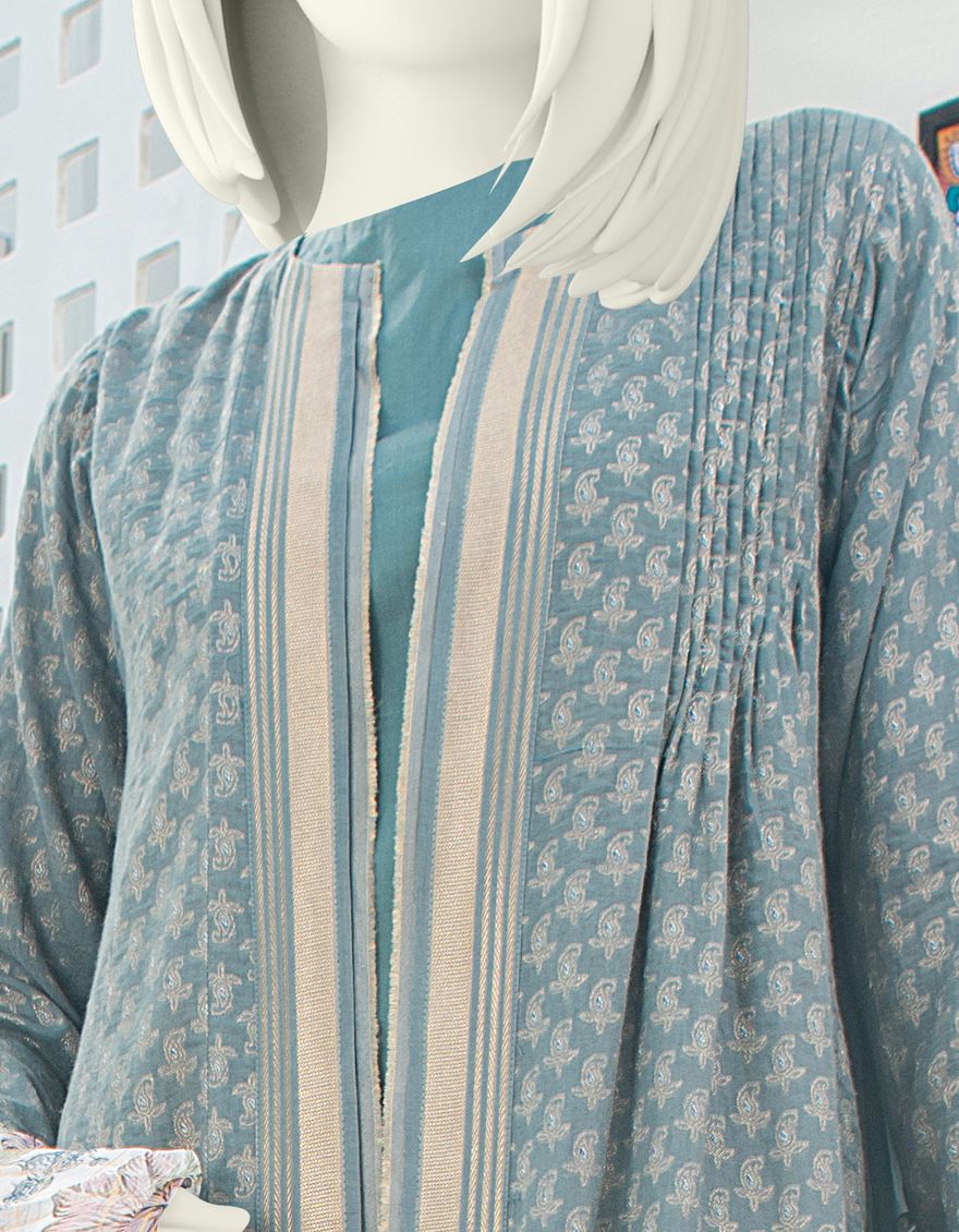 DUSTY GREY LAWN 3PC UNSTITCHED | JLAWN-S-US-21-241 ACIK - Image 2