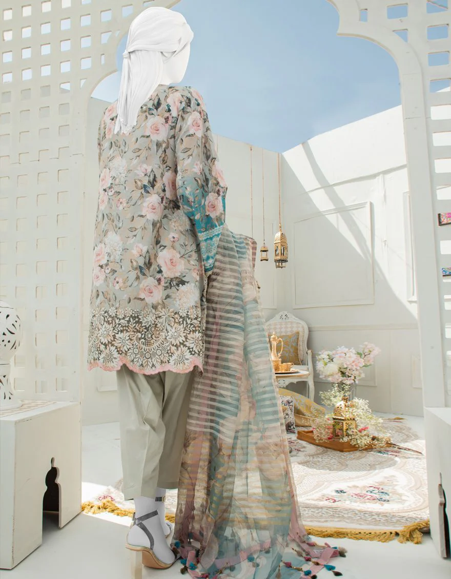 GREY-PINK LAWN 3PC UNSTITCHED | JLAWN-S-US-21-243 PIRAMIT - Image 3