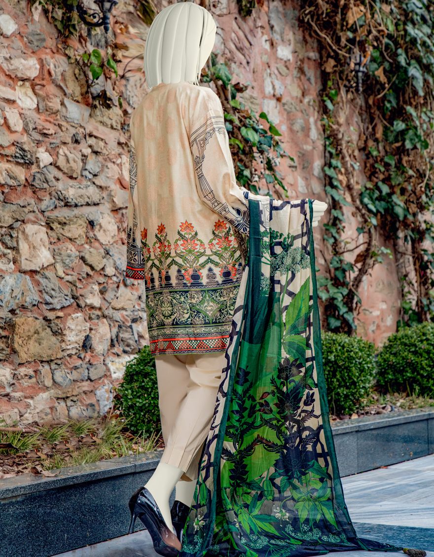 FAWN LAWN 3PC UNSTITCHED | JLAWN-S-US-21-246 DASTEH - Image 3