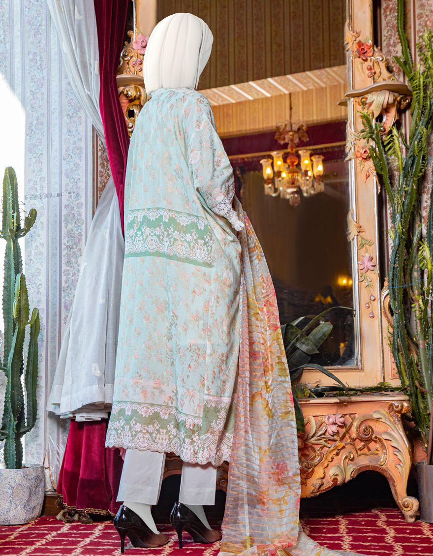 PISTACHIO LAWN 3PC UNSTITCHED | JLAWN-S-US-21-246 FERIDE - Image 3