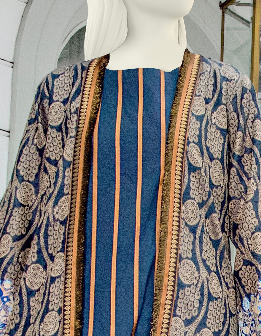 CHARCOAL GREY LAWN 3PC UNSTITCHED | JLAWN-S-US-21-247 AZAL - Image 2