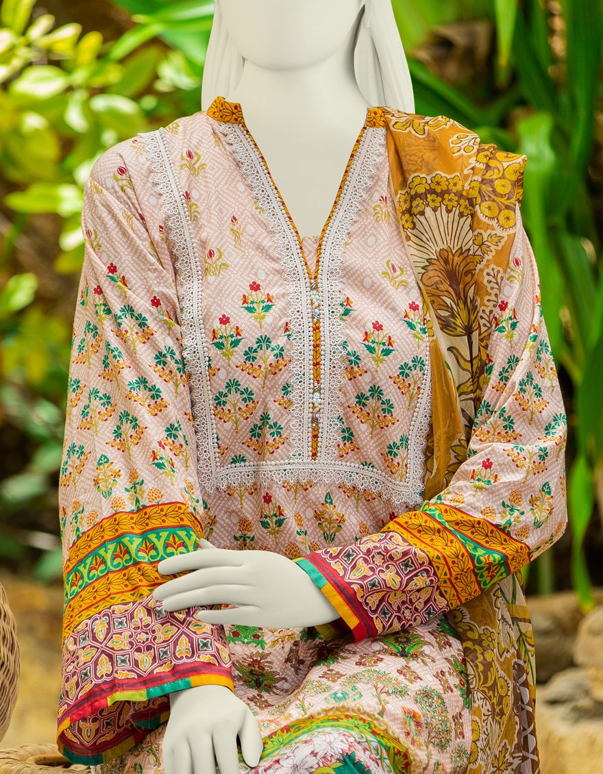 PINK LAWN 3PC UNSTITCHED | JLAWN-S-US-21-270 NENCIA - Image 2