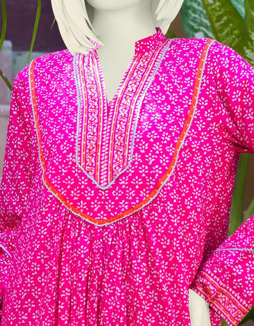 PINK LAWN 3PC UNSTITCHED | JLAWN-S-US-21-277 BINDRA - Image 3