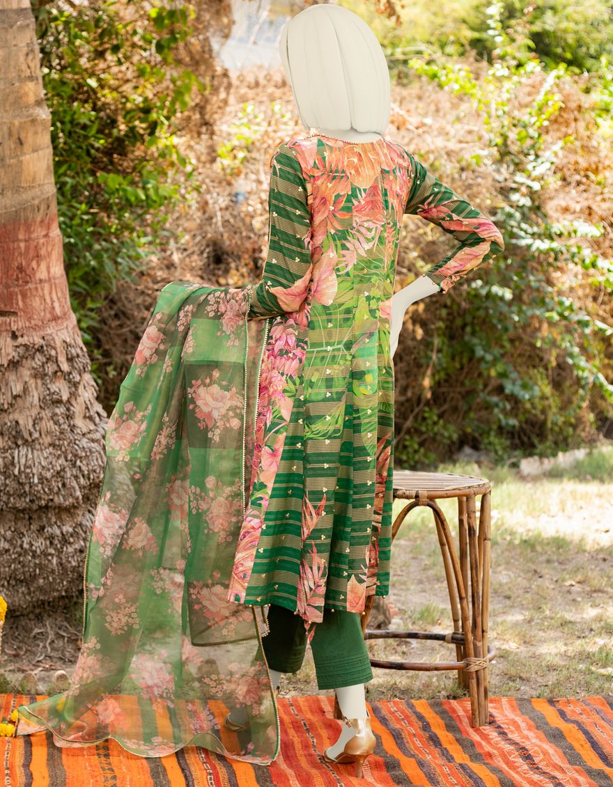 GREEN LAWN 3PC UNSTITCHED | JLAWN-S-US-21-287 IVAN - Image 2
