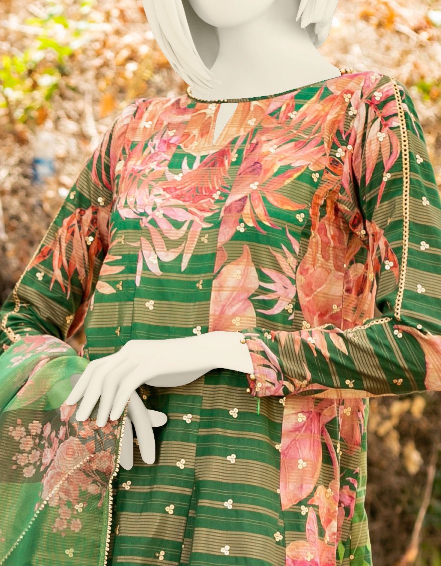 GREEN LAWN 3PC UNSTITCHED | JLAWN-S-US-21-287 IVAN - Image 3