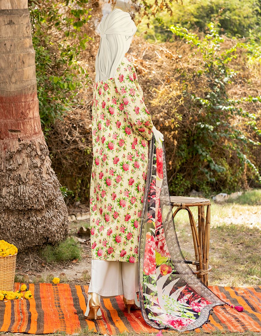 MULTICOLOR LAWN 3PC UNSTITCHED | JLAWN-S-US-21-303 SOUMAN - Image 3