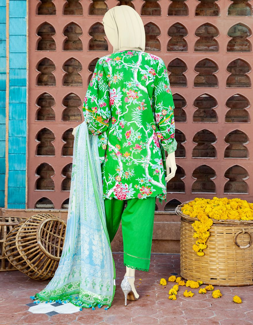 GREEN LAWN 3PC UNSTITCHED | JLAWN-S-US-21-306 MIROSLAW - Image 2
