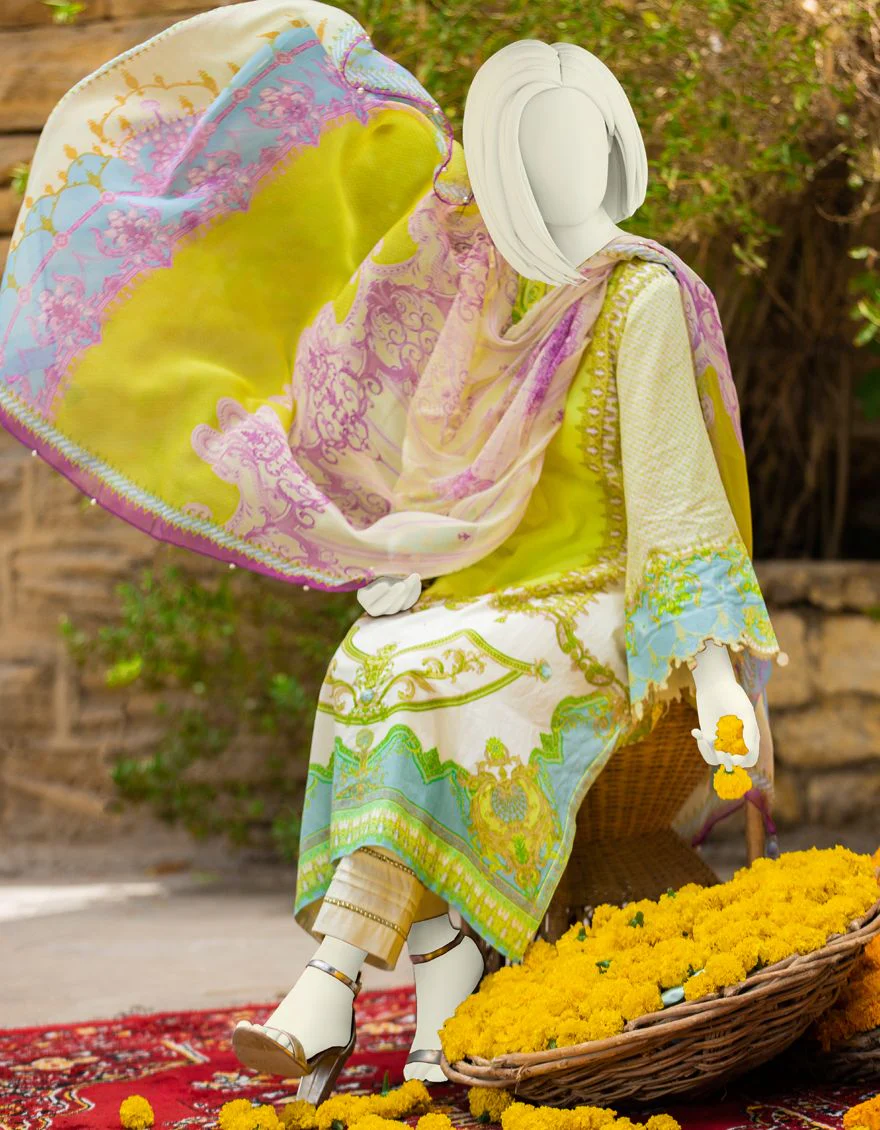 LIGHT MOUVE LAWN 3PC UNSTITCHED | JLAWN-S-US-21-334/B LUXURY - Image 3